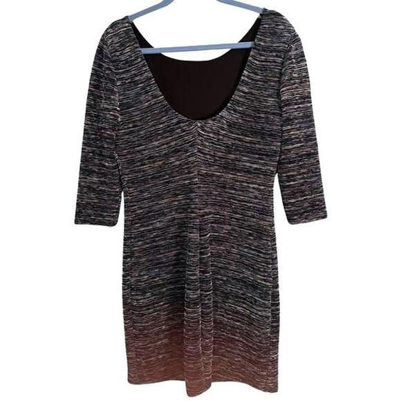 Lily Rose Dress Womens Size XL Gray Blue Sheath Pencil Shimmer Stretch Pullover - Picture 3 of 8